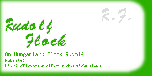 rudolf flock business card